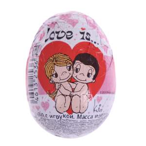 Яйцо шоколадное Love is с игрушкой 20г