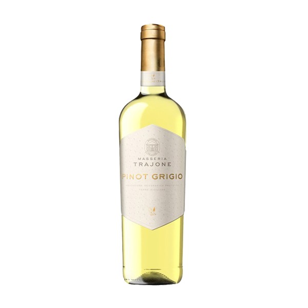 Вино белое полусухое Masseria Trajone Pinot Grigio Terre Siciliane 12% 0,75л