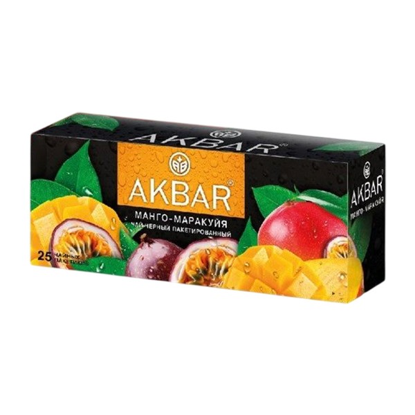 Чай черный Akbar манго-маракуйя 25 пакетиков