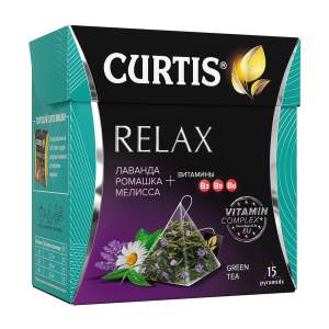 Чай зеленый с витаминами Curtis Relax 15пирамидок