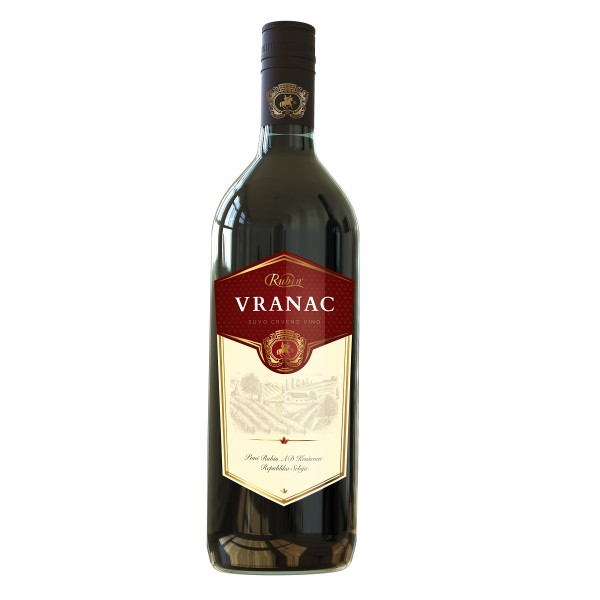 Вино сортовое ординарное красное сухое Rubin Вранац 11% 1л