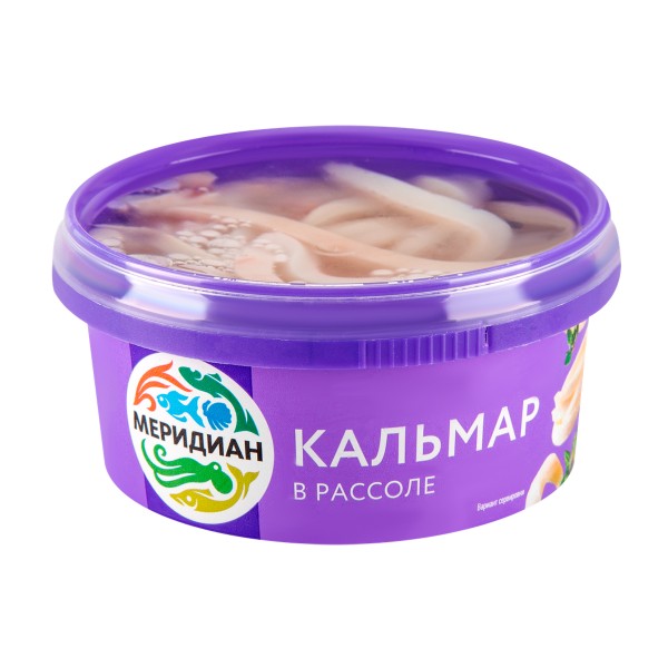 Пресервы Кальмар в рассоле Меридиан 180г