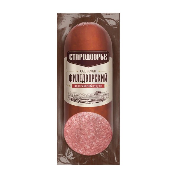 Колбаса варено-копченая Сервелат Филедворский Стародворье 350г