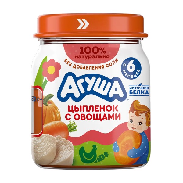 Пюре детское Агуша 100г цыпленок с овощами