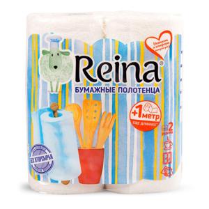 Полотенца бумажные Reina 2 слоя 2 рулона
