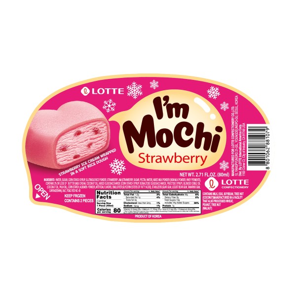Мороженое I'm Mochi клубничное Lotte 80мл
