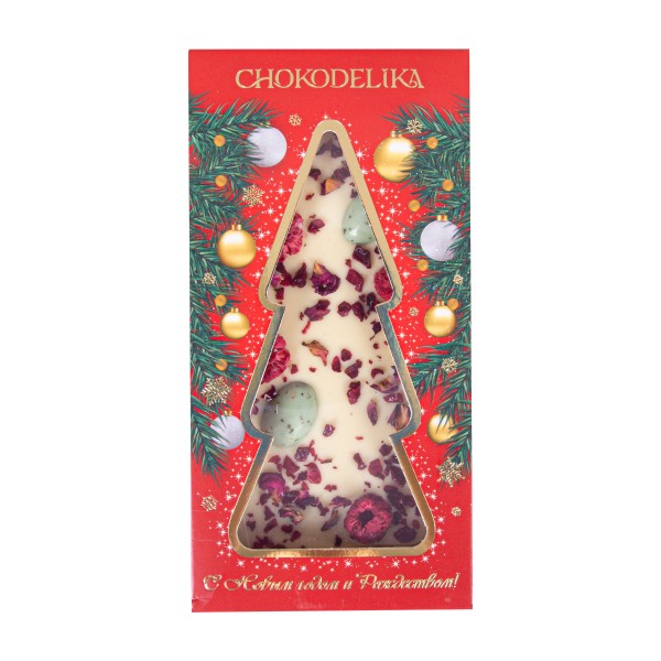 Шоколад белый Роза, малина, вишня Chokodelika 100г