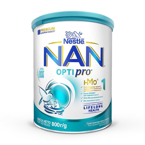 Смесь сухая молочная Nan-1 Optipro 800г с рождения