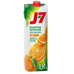 Сок J-7 0,97л апельсин с мякотью