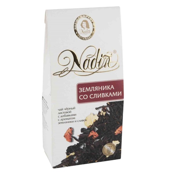 Чай черный Nadin Земляника со сливками 50г