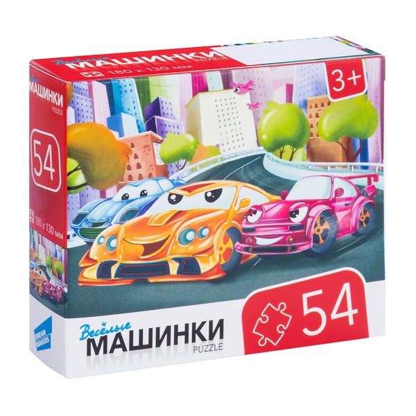 Пазл развивающий 54 детали Dream makers машинки