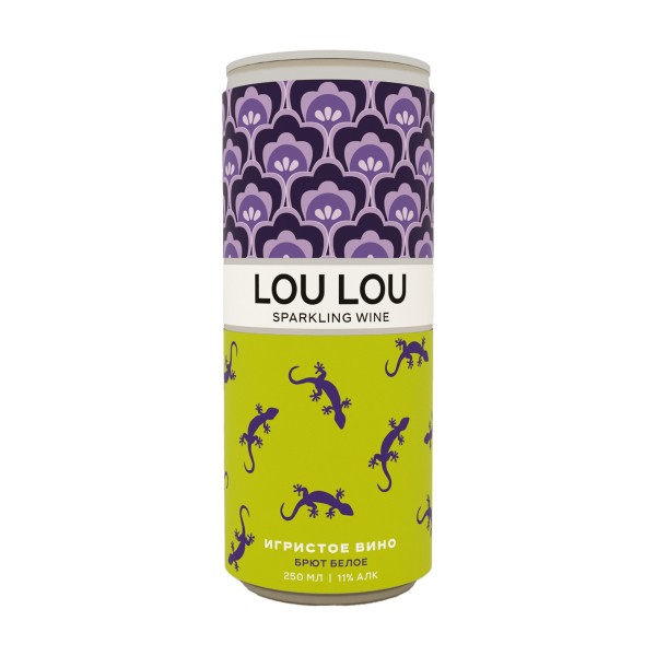 Вино игристое белое брют LOU LOU 11% 0,25л