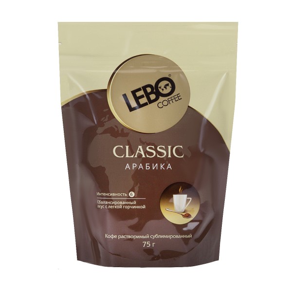 Кофе растворимый сублимированный Lebo Classic 75г
