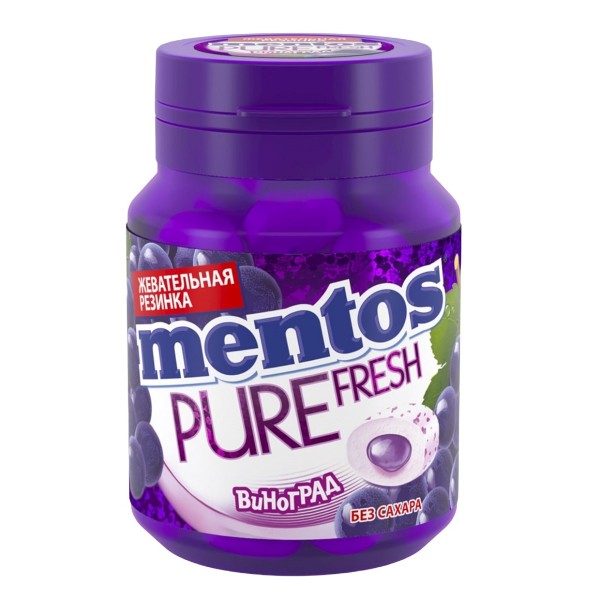 Жевательная резинка Mentos Pure Fresh 54гр виноград