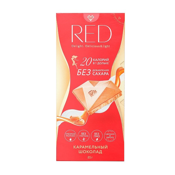 Шоколад Red Delight карамелизованный молочный 85г