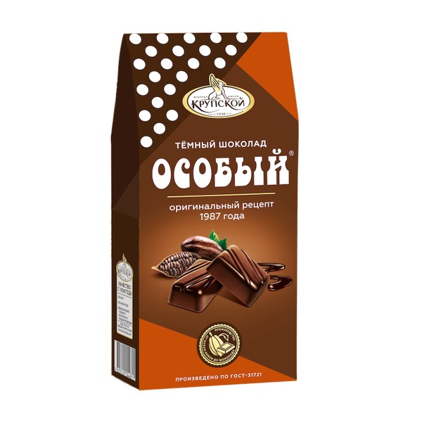 Шоколадные конфеты Особый Темный шоколад Крупская 146г