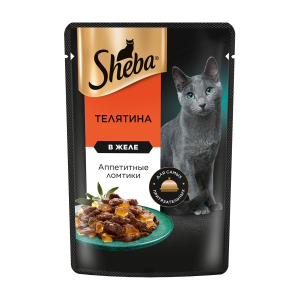 Корм для кошек Sheba 75г Ломтики в соусе телятина