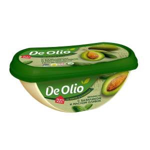 Крем на растительных маслах De Olio 72,5% 220г базилик с оливковым маслом EV