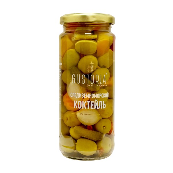 Коктейль Gustoria средиземноморский из оливок и овощей 358мл
