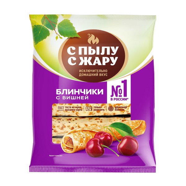 Блинчики С пылу с жару с вишней Лина 360г