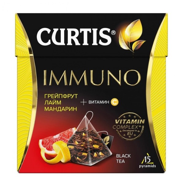 Чай черный с витаминами Curtis Immuno 15пирамидок