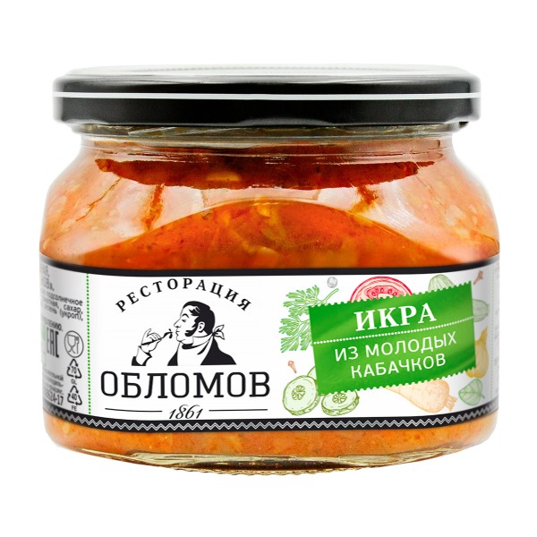 Икра из молодых кабачков Ресторация Обломов 320г