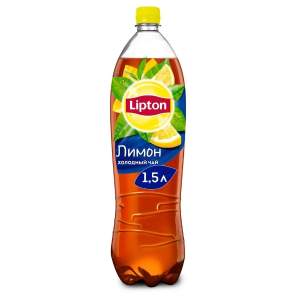 Напиток чайный Lipton черный 1,5л лимон