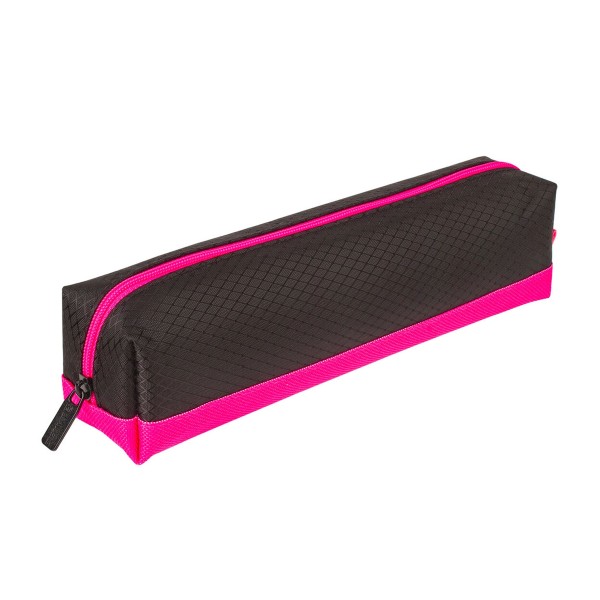 Пенал-косметичка Black&bright 20х5х5см Brauberg черно-розовый