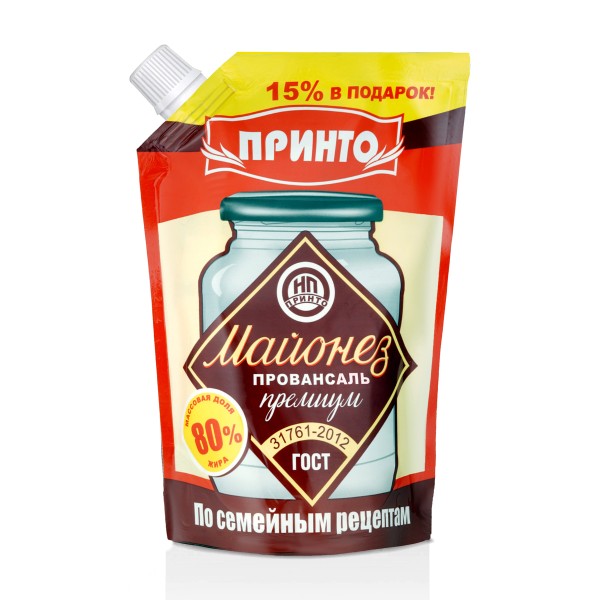 Майонез Провансаль Премиум 80% Принто 400г