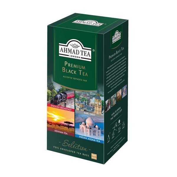 Чай черный Ahmad Premium Black tea 4х6пак