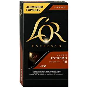 Кофе молотый жареный L’OR Espresso 10 капсул*5гр lungo estremo