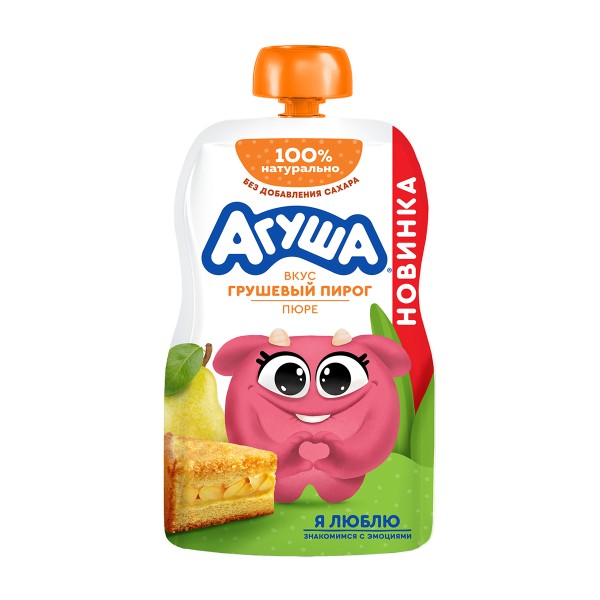 Пюре Агуша фруктовое со злаками Вимм-Билль-Данн 80г грушевый пирог