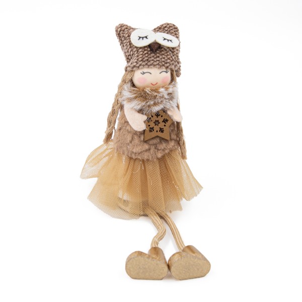 Сувенир новогодний Девочка со снежинкой 19см