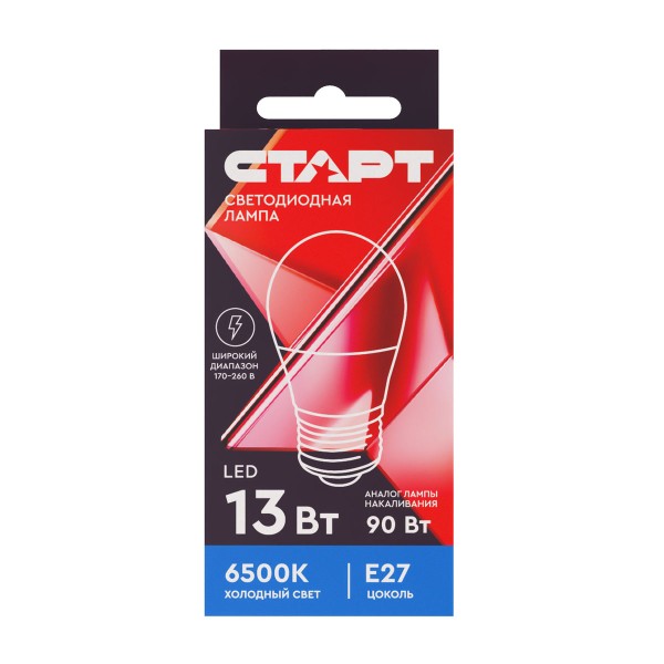 Лампа светодиодная Старт LEDSphereE27 13W 65 IC 10/100