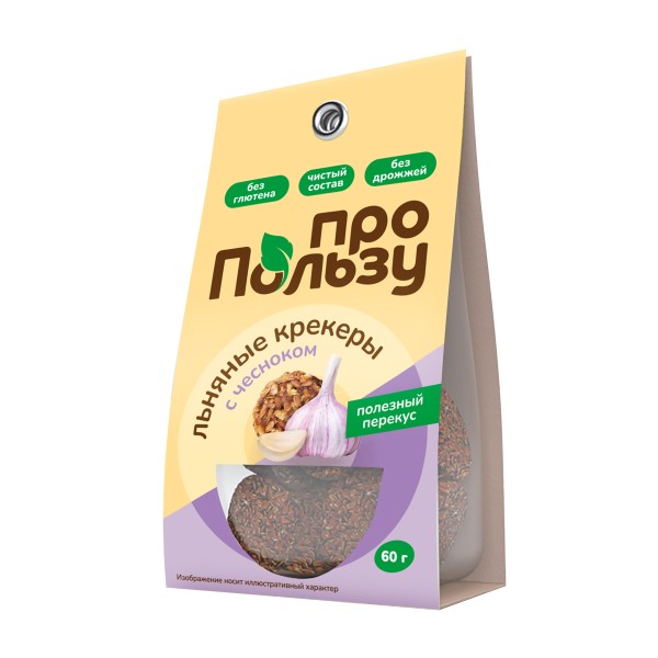 Крекеры льняные с чесноком ПроПользу 60г