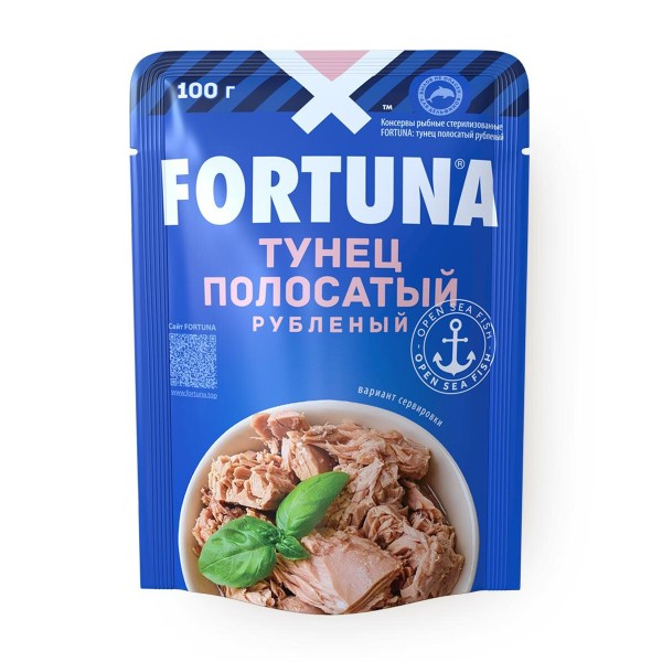 Тунец рубленый в собственном соку Fortuna 100г