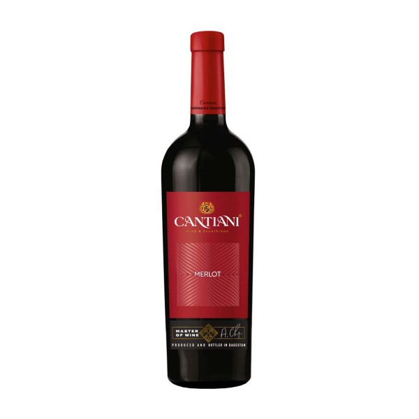 Вино красное сухое Cantiani Merlot 10-12% 0,75л