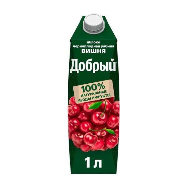 Нектар Добрый 1л яблоко-вишня-черноплодная рябина