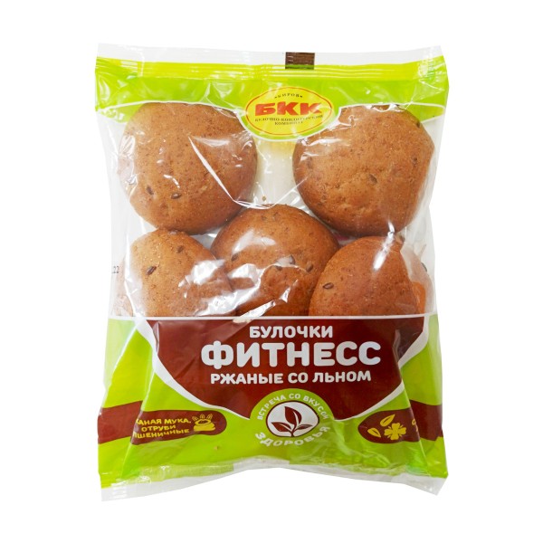 Булочки Фитнесс ржаные со льном БКК 150г
