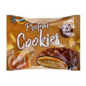 Печенье Protein cookies в двойной глазури 60г Solvie арахисовое с соленой карамелью