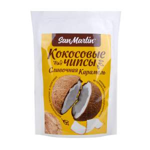 Чипсы кокосовые сладкие San Martin 40г сливочная карамель