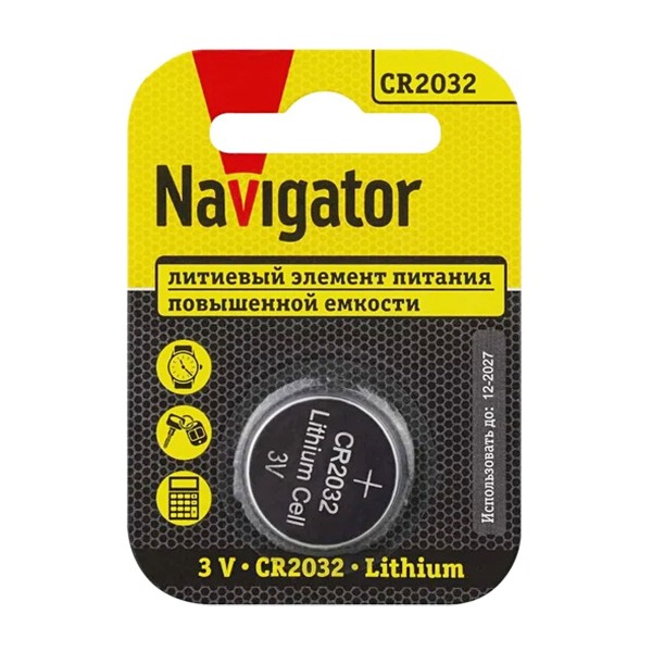 Батарейка Navigator 93 823 nbt-cr2032-bp1 1шт