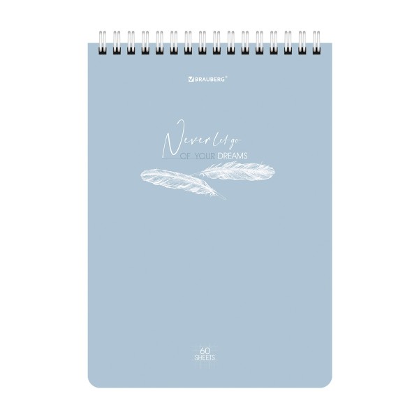 Блокнот А5 146х206мм 60л гребень Brauberg pastel