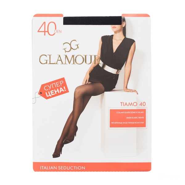 Колготки капроновые Tiamo 40den Glamour nero 2