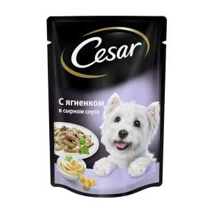 Корм для собак Cesar 85гр ягненок в сырном соусе