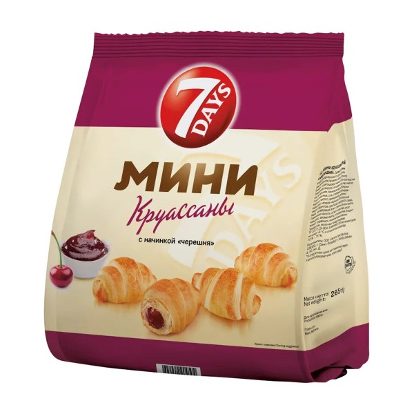 Круассаны 7 days мини 265г черешня