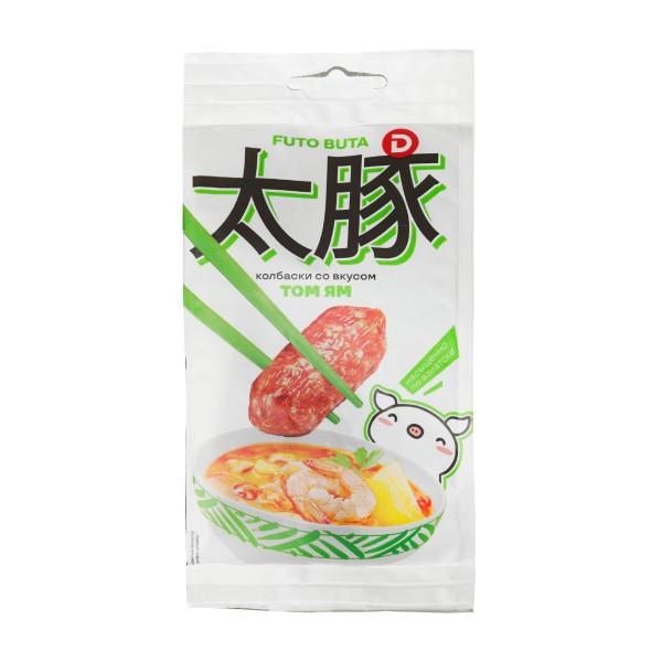 Колбаски сырокопченые Futo buta со вкусом том ям Дымов 50г