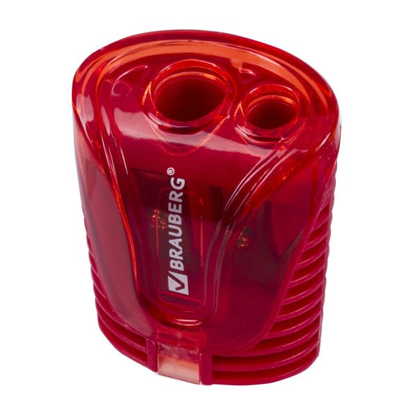 Точилка Diamond Dual 2 отверстия с контейнером Brauberg