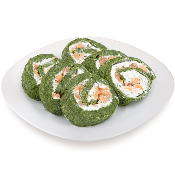 Рулет шпинатный с семгой и творожным сыром производство Макси