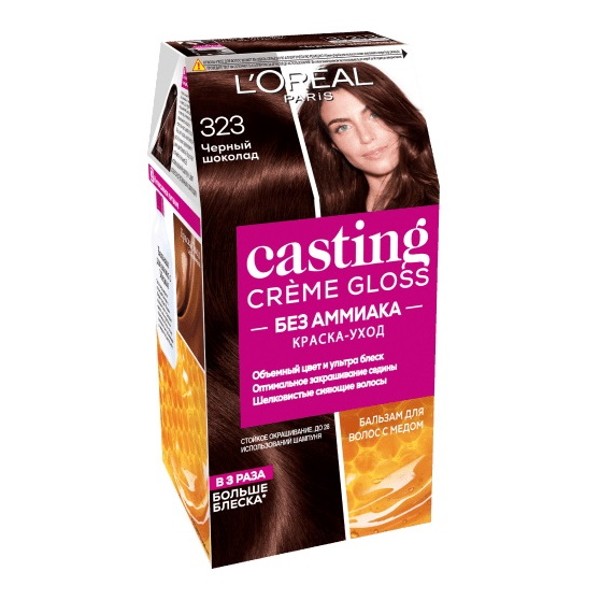 Краска для волос Loreal Casting Creme Gloss 323 терпкий мокко/черный шоколад